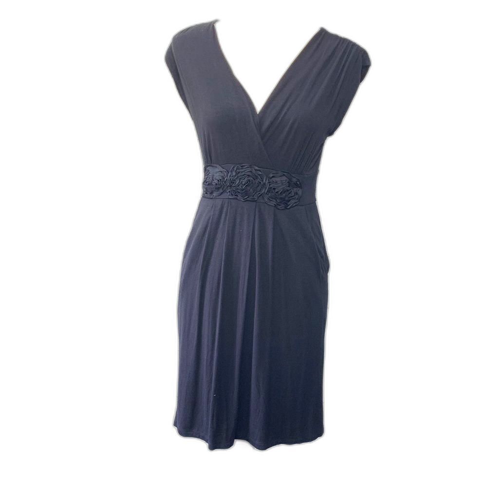 Maurices‎ Black Empire Waist Dress Medium Rosette Waist Cocktail Dress